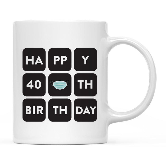 Zoom Birthday Ceramic Coffee Mug-Set of 1-Andaz Press-Happy 40th Birthday-