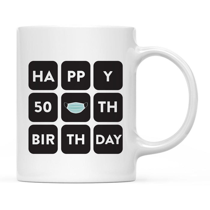 Zoom Birthday Ceramic Coffee Mug-Set of 1-Andaz Press-Happy 50th Birthday-