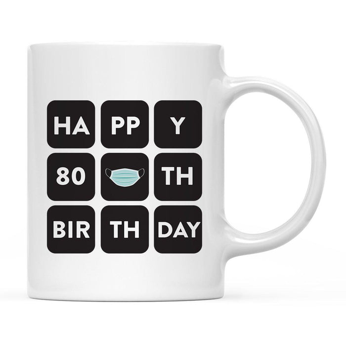 Zoom Birthday Ceramic Coffee Mug-Set of 1-Andaz Press-Happy 80th Birthday-