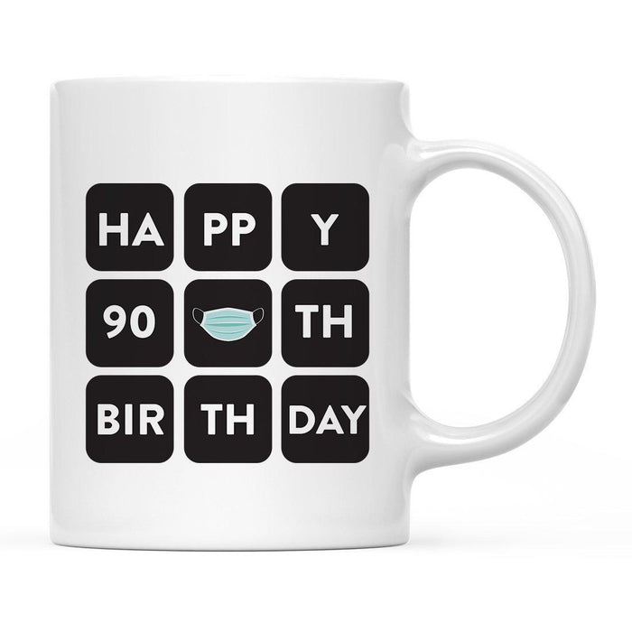 Zoom Birthday Ceramic Coffee Mug-Set of 1-Andaz Press-Happy 90th Birthday-